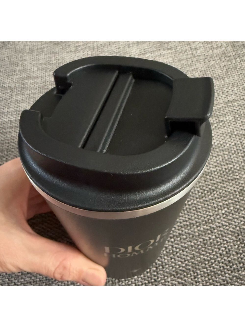 Dior Homme Small Tumbler Travel Coffee Mug Black Stainless Steel Authentic - Picture 7 of 10